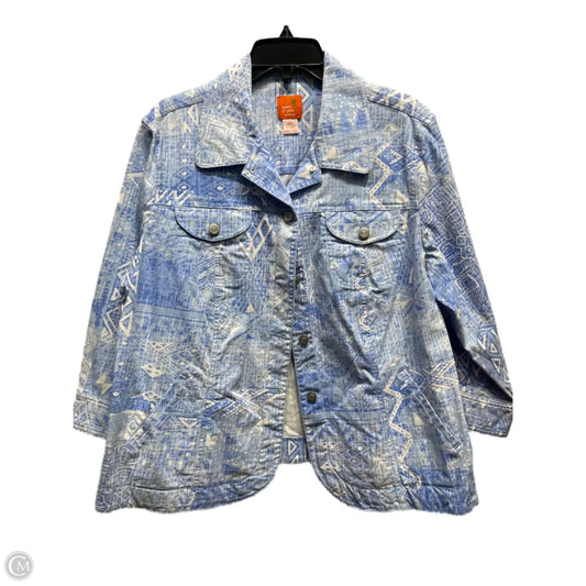 Jacket Other By Hearts Of Palm In Blue & White, Size: 18