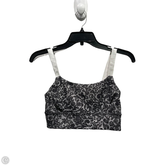 Athletic Bra By Lululemon In Black & White, Size: 6