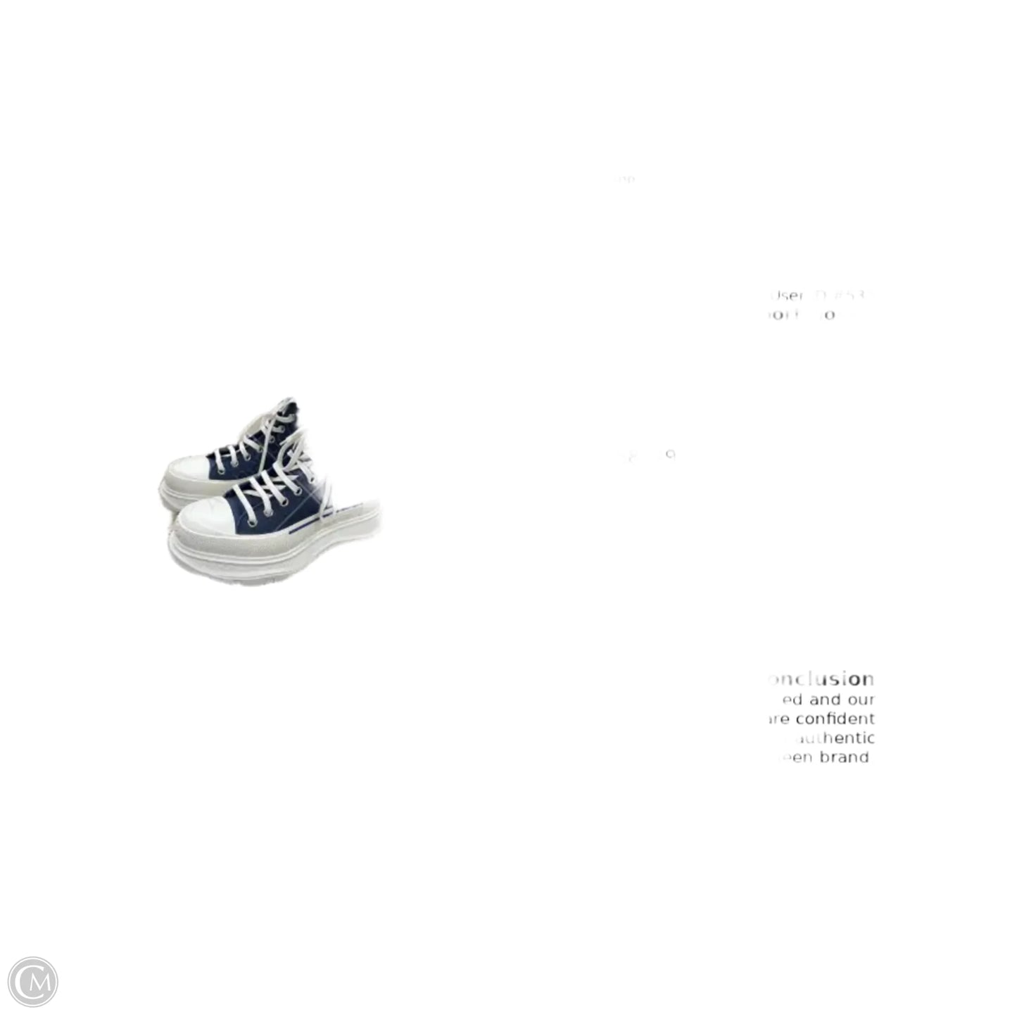 Shoes Luxury Designer By Alexander Mcqueen In Blue & White, Size: 10.5