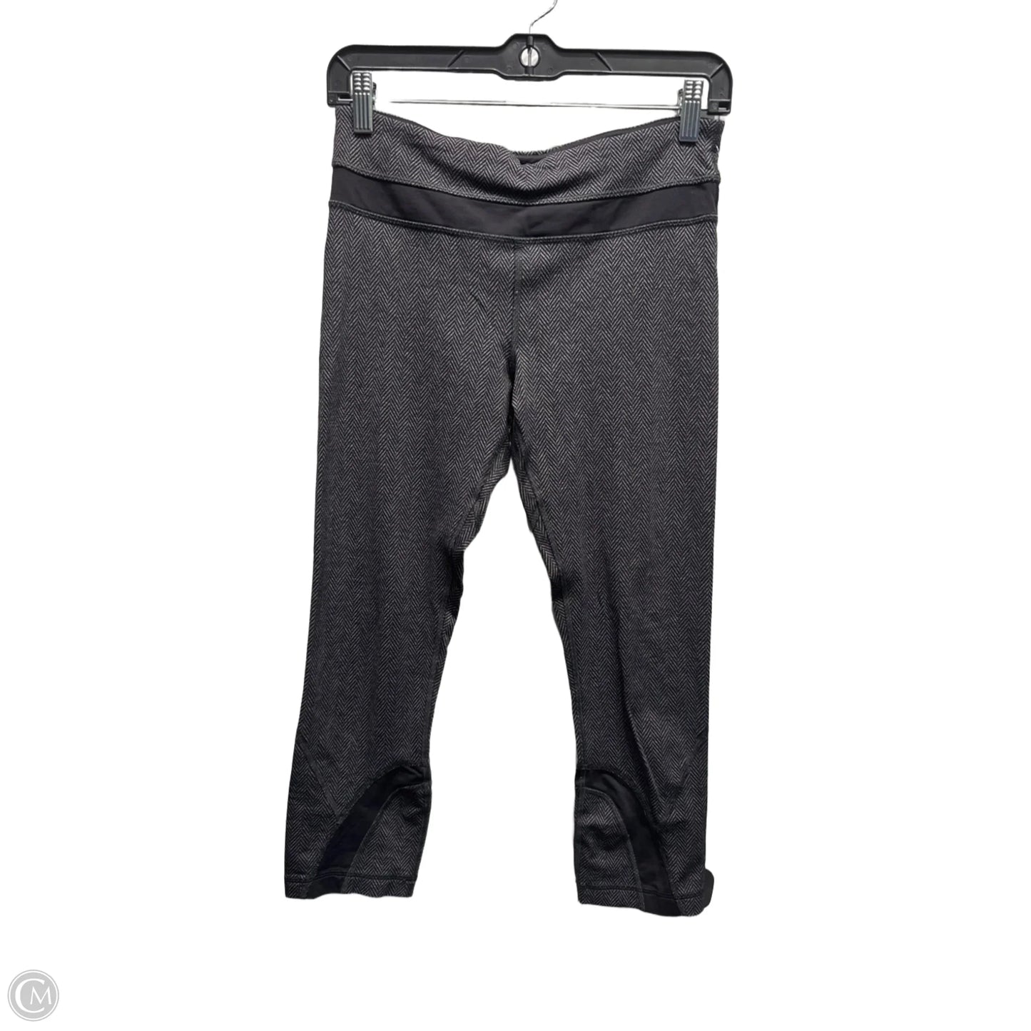 Athletic Leggings Capris By Lululemon In Black & Grey, Size: 6