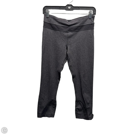 Athletic Leggings Capris By Lululemon In Black & Grey, Size: 6