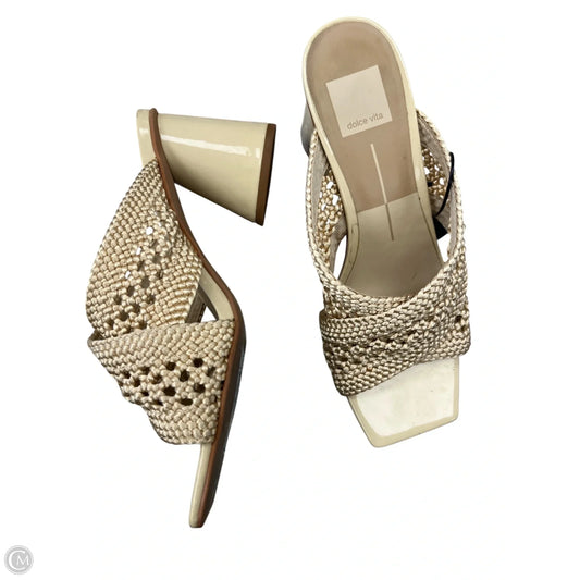 Sandals Heels Block By Dolce Vita In Tan, Size: 9