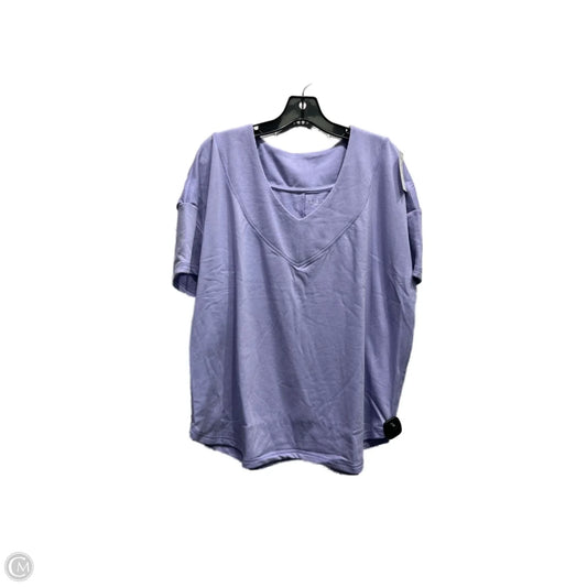 Top Short Sleeve By Livi Active In Purple, Size: 14