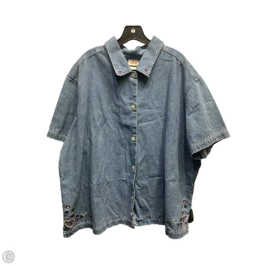 Top Short Sleeve By Disney Store In Blue Denim, Size: Xxl