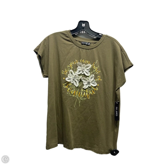 Top Short Sleeve By Ava James In Green, Size: S