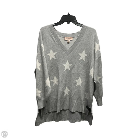 Sweater By Philosophy In Grey & White, Size: 1x