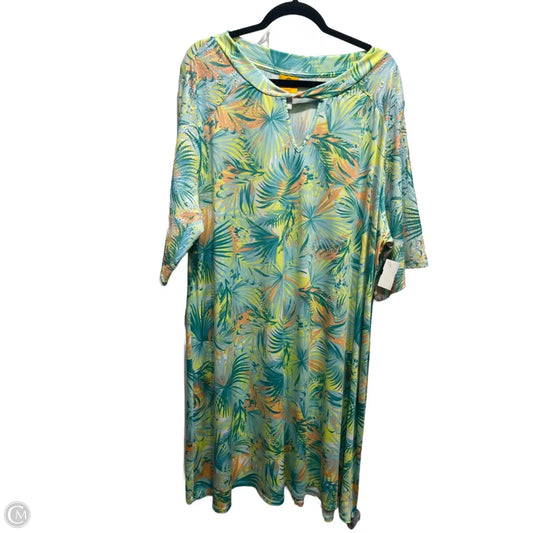 Dress Casual Short By Ruby Rd In Green & Yellow, Size: 3x