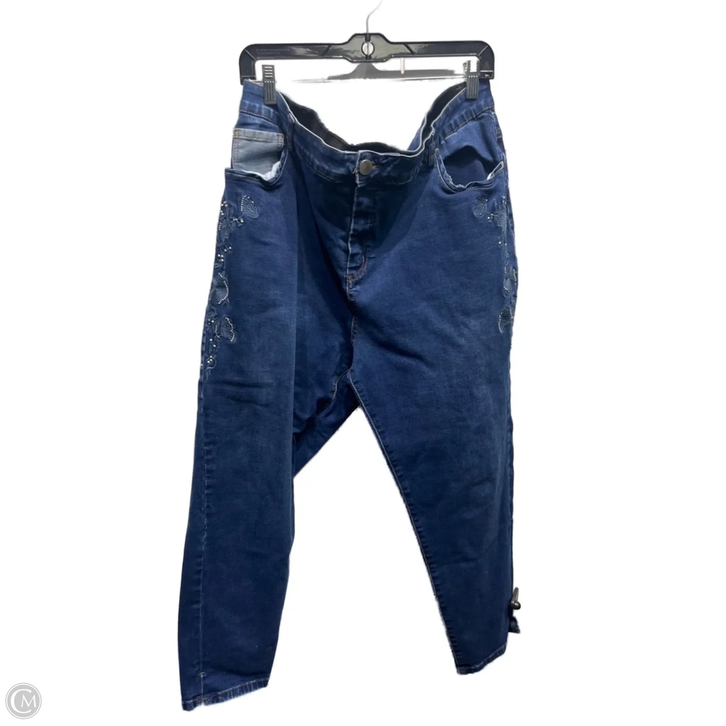 Jeans Skinny By Avenue In Blue Denim, Size: 22