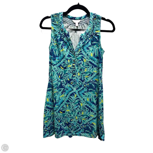 Dress Designer By Lilly Pulitzer In Blue & Green, Size: Xs