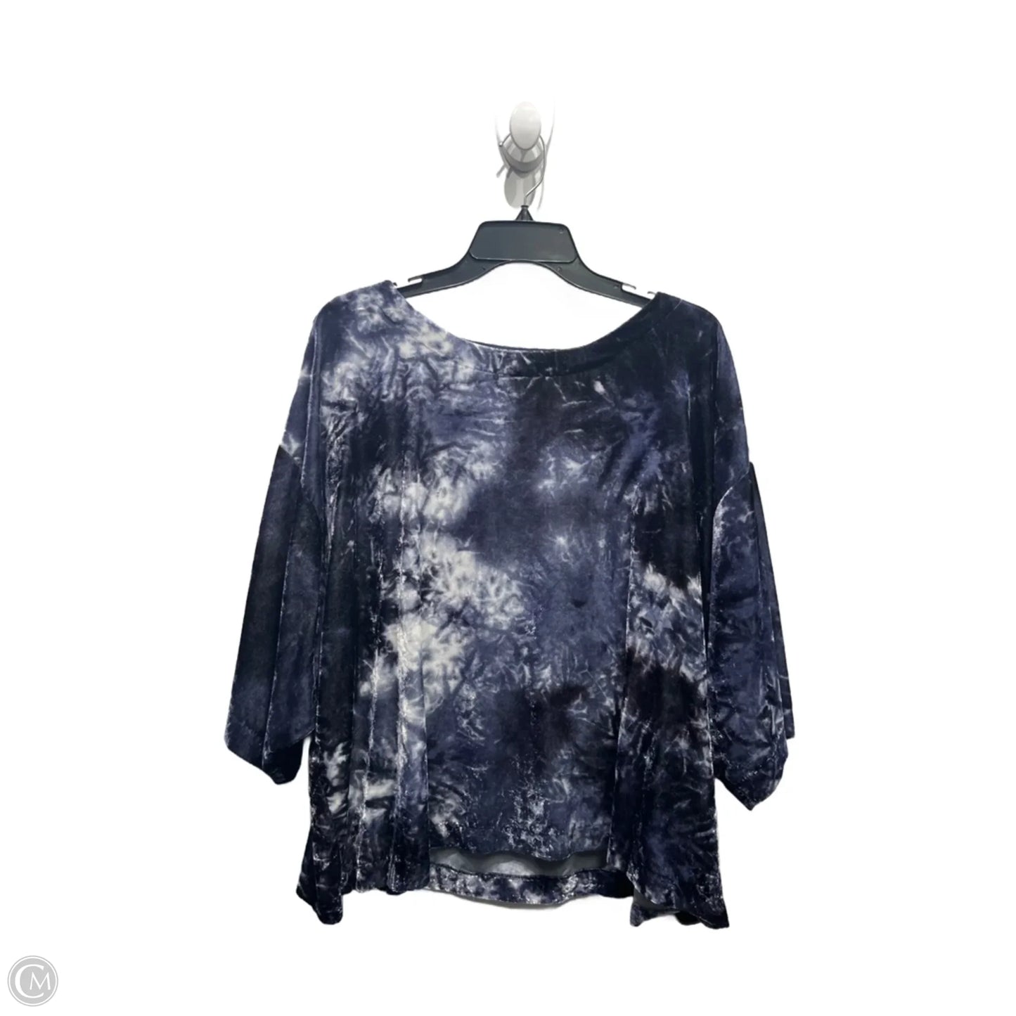 Top Short Sleeve By Puravida In Blue, Size: L