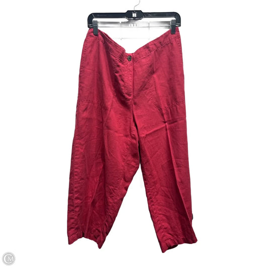 Pants Linen By J. Jill In Red, Size: 1x