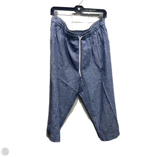 Capris By Beachlunchlounge In Blue & White, Size: Xl