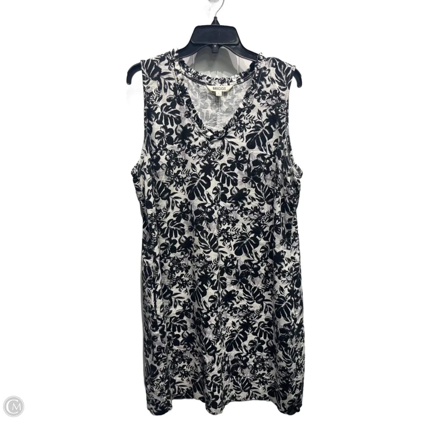 Dress Casual Short By Briggs In Black & White, Size: Xl