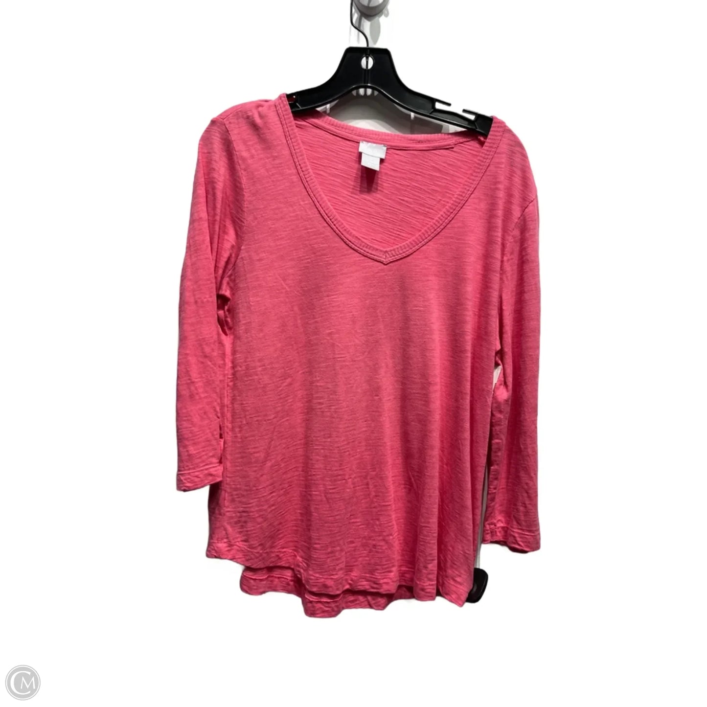 Top Long Sleeve Basic By Chicos In Pink, Size: M