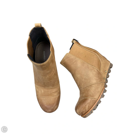 Boots Ankle Heels By Sorel In Tan, Size: 7
