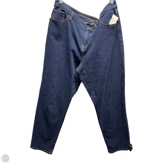 Jeans Cropped By Chicos In Blue Denim, Size: 14