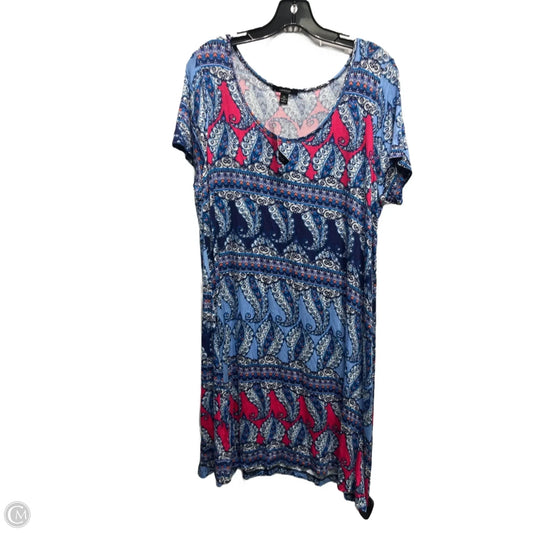 Dress Casual Short By Espresso In Blue & Pink, Size: Xl