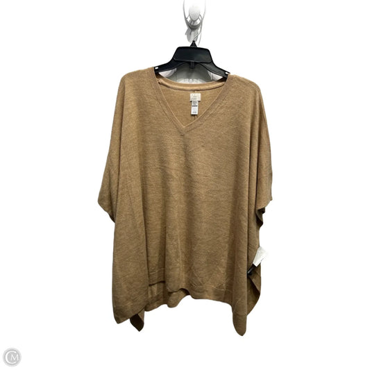 Sweater Short Sleeve By A New Day In Tan, Size: Osfm