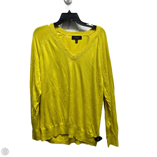 Top Long Sleeve By Banana Republic In Yellow, Size: Xl