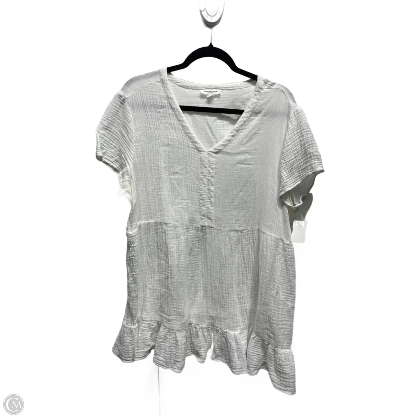 Top Short Sleeve By Beachlunchlounge In White, Size: Xl