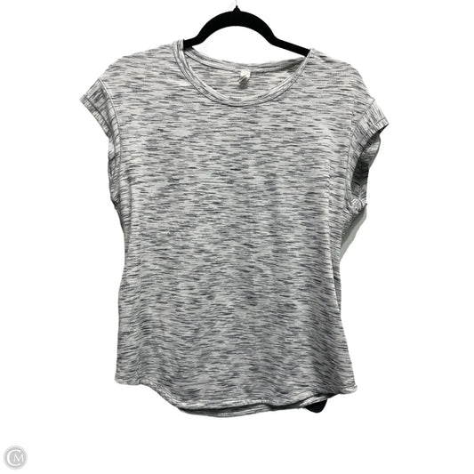 Athletic Top Short Sleeve By Lululemon In Grey, Size: 6