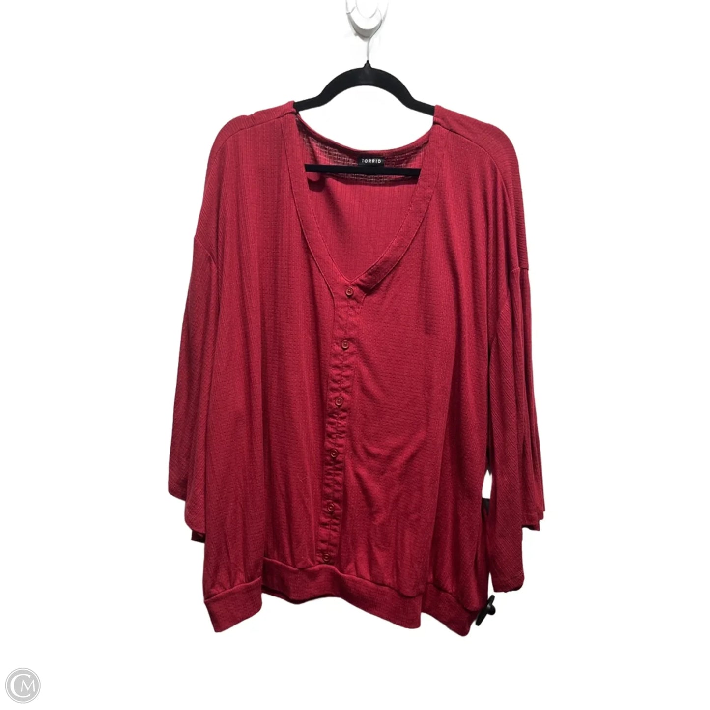 Top Long Sleeve By Torrid In Red, Size: 4x