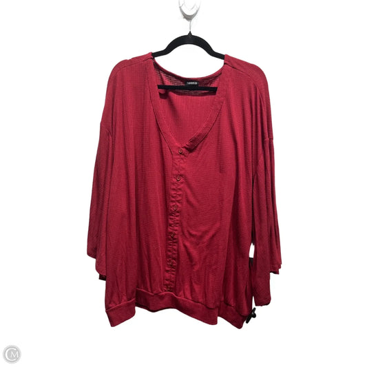Top Long Sleeve By Torrid In Red, Size: 4x