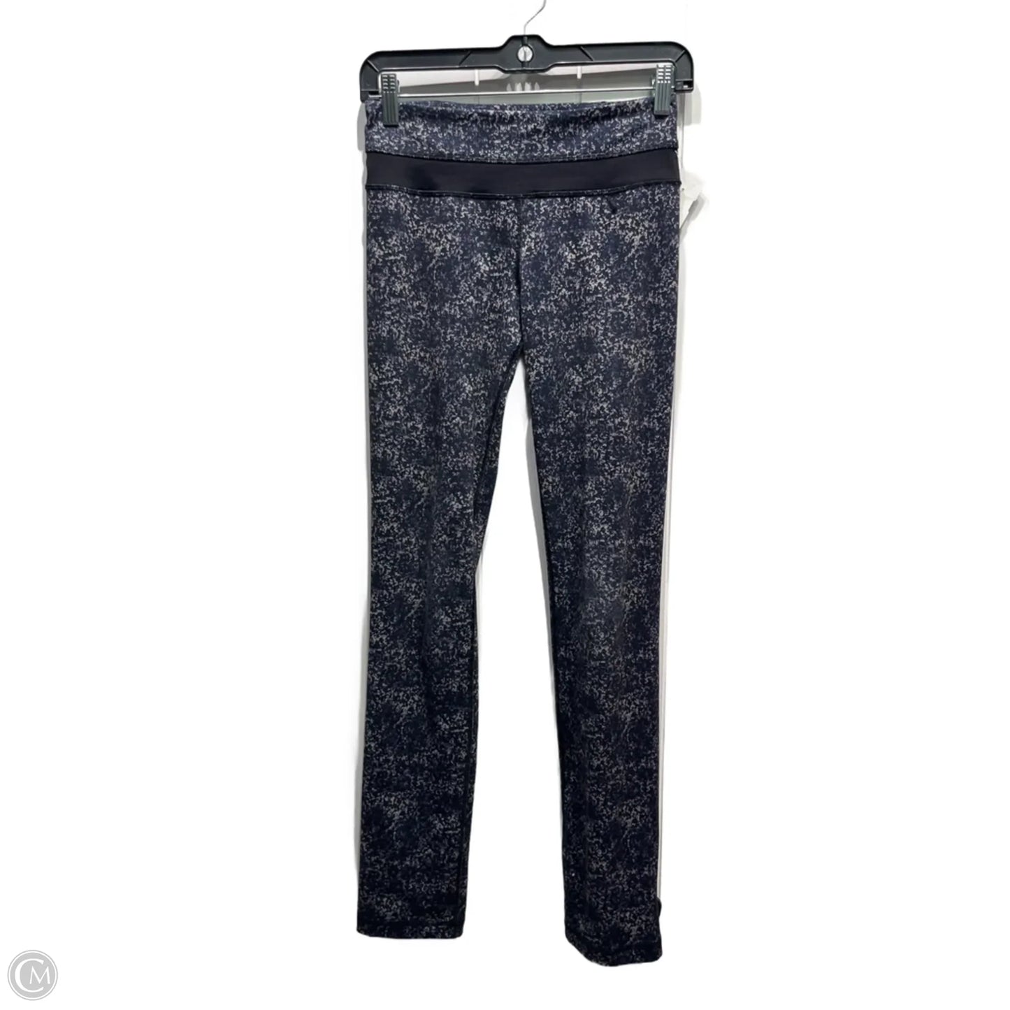 Athletic Leggings By Lululemon In Black & Purple, Size: 4