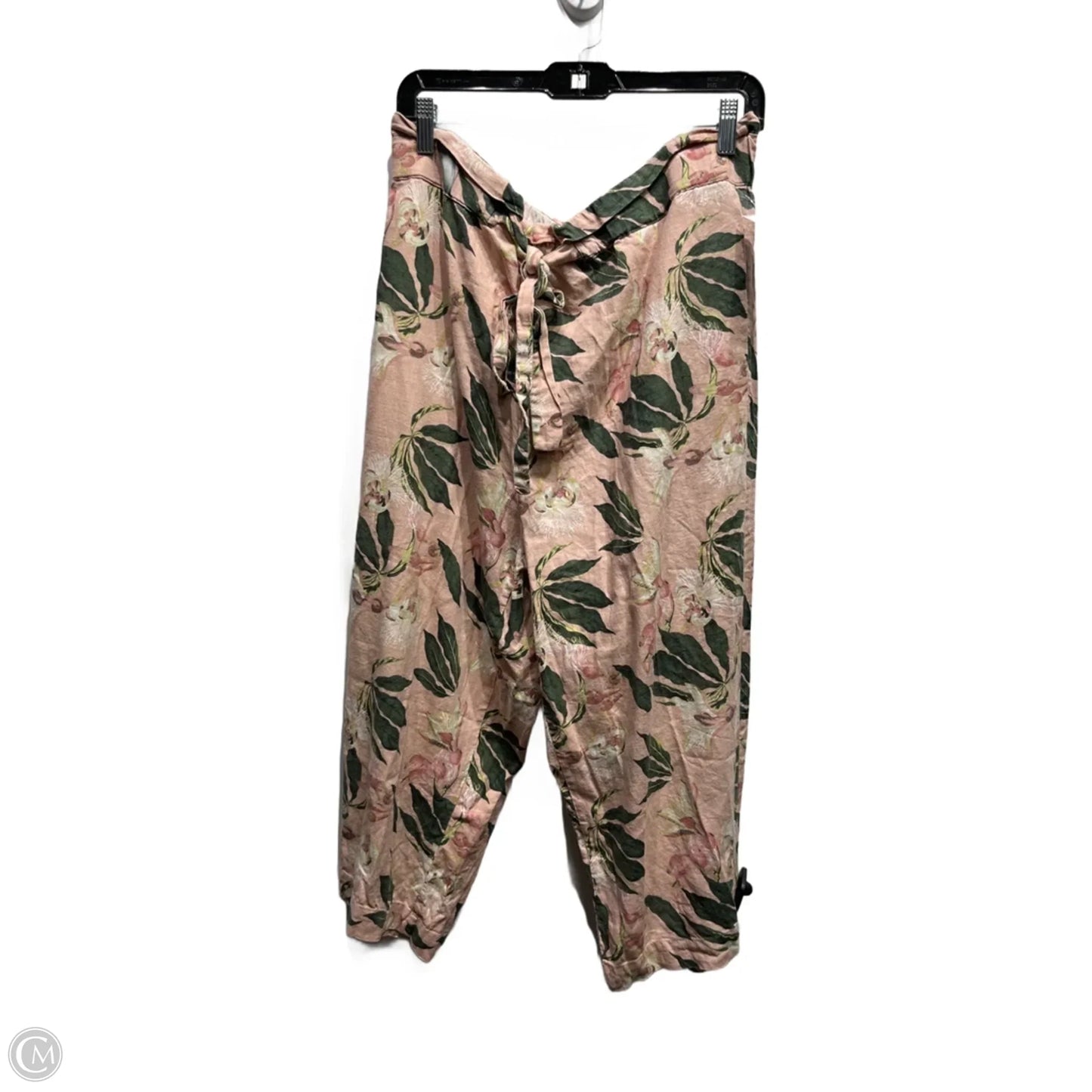 Pants Cropped By Jules & Leopold In Green & Pink, Size: Xl