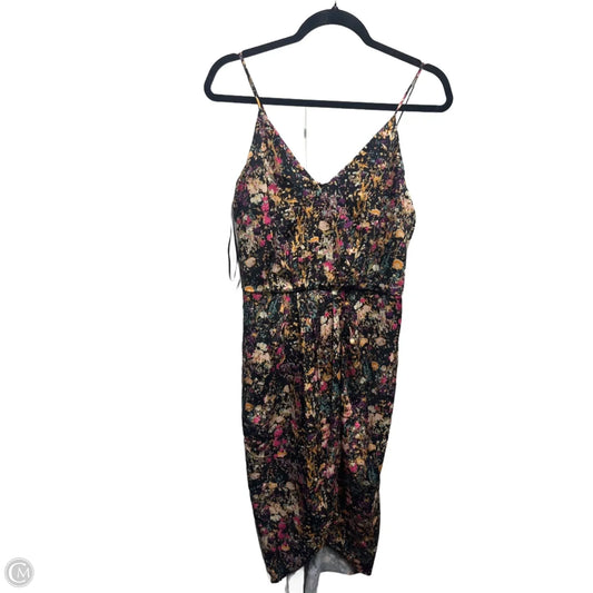 Dress Casual Midi By Chelsea 28 In Black & Pink, Size: S