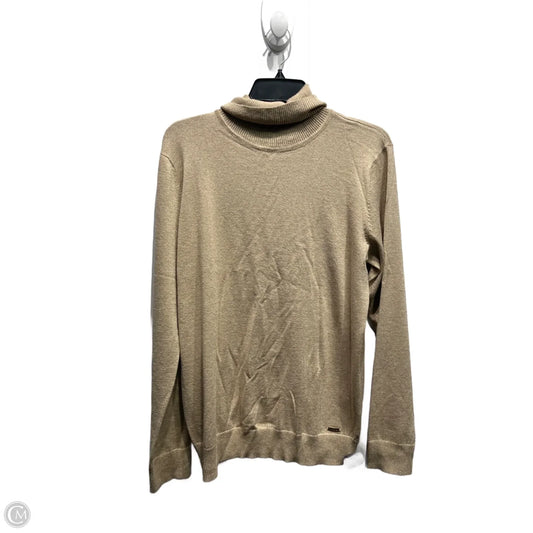 Top Long Sleeve By Calvin Klein In Gold, Size: L