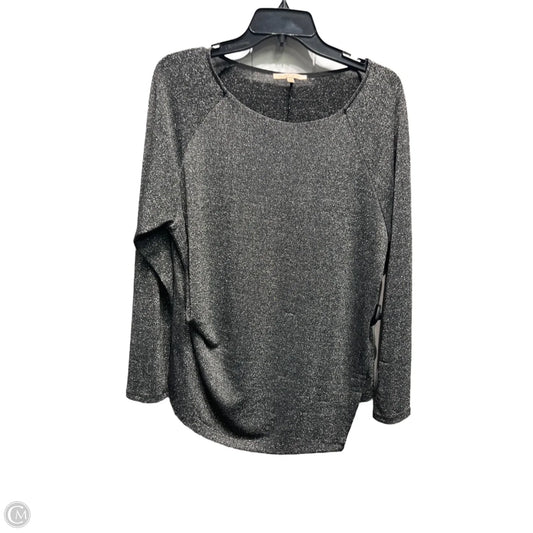 Top Long Sleeve By Gibson And Latimer In Black & Silver, Size: M