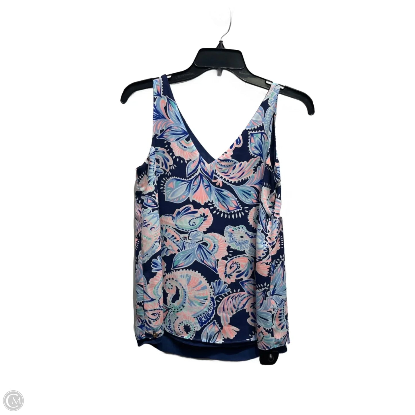 Top Sleeveless Designer By Lilly Pulitzer In Blue & Pink, Size: S