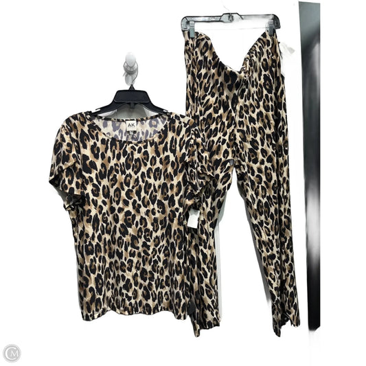 Pants Set 2pc By Anne Klein In Black & Brown, Size: Xlp