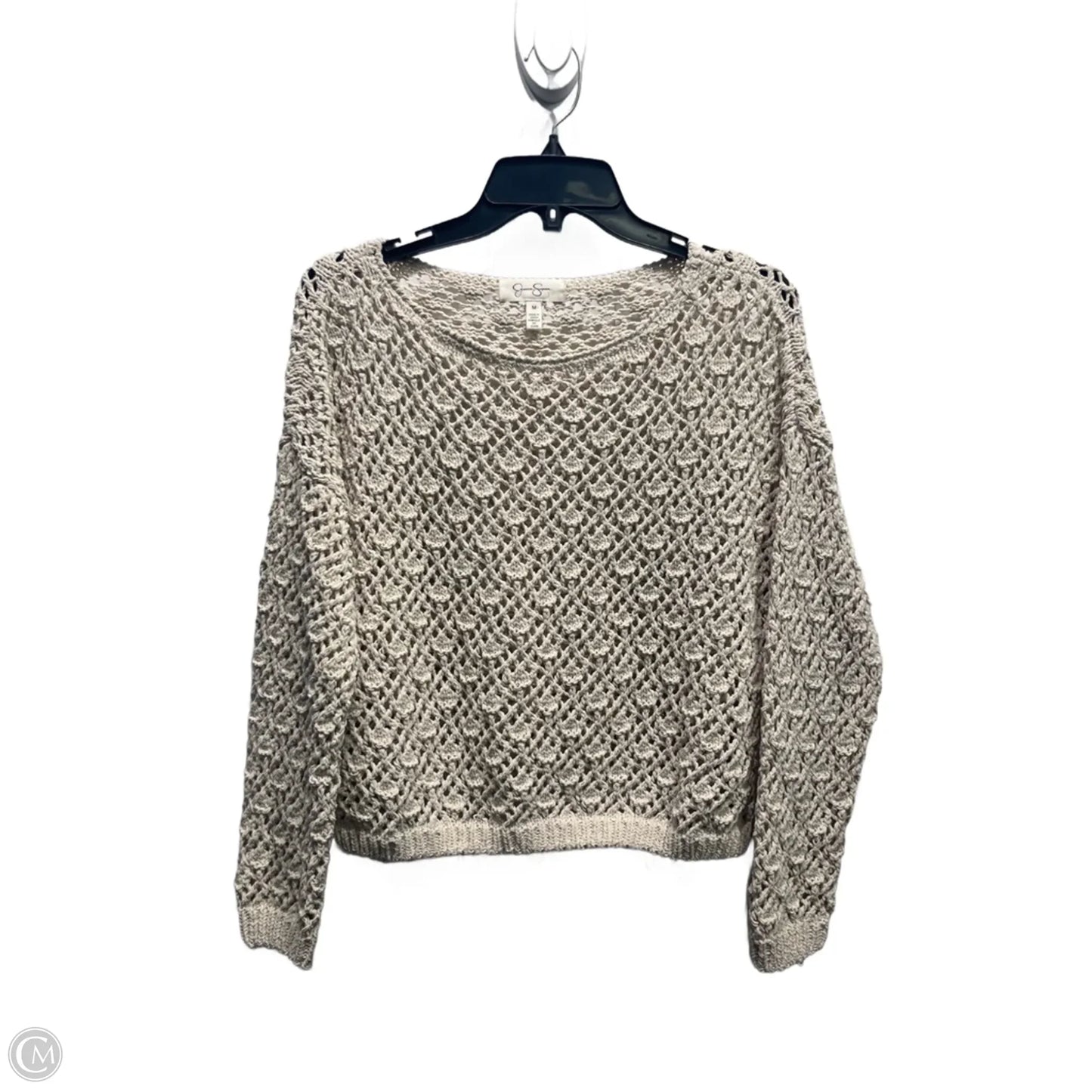 Top Long Sleeve By Jessica Simpson In Cream, Size: M