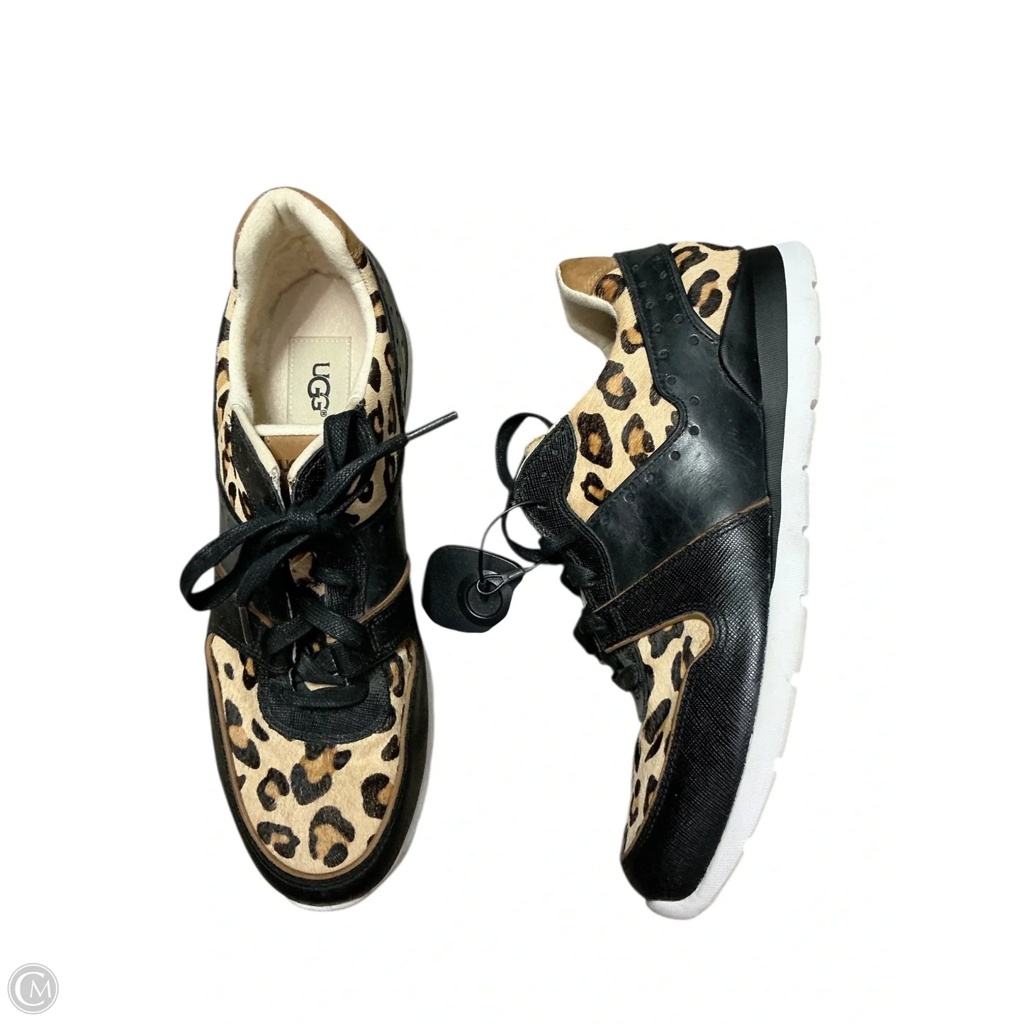 Shoes Designer By Ugg In Brown & Cream, Size: 9.5