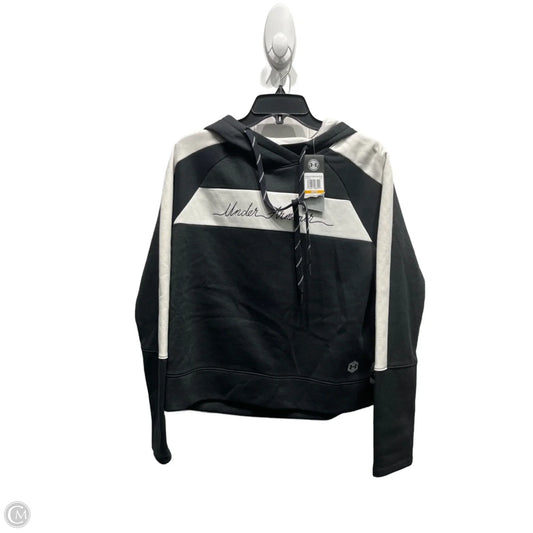 Athletic Sweatshirt Hoodie By Under Armour In Black & White, Size: S
