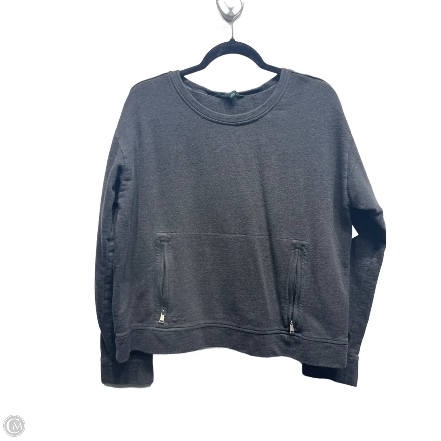 Top Long Sleeve By Ralph Lauren In Grey, Size: L