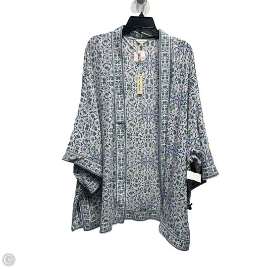 Kimono By Max Studio In Blue & Green, Size: 2x