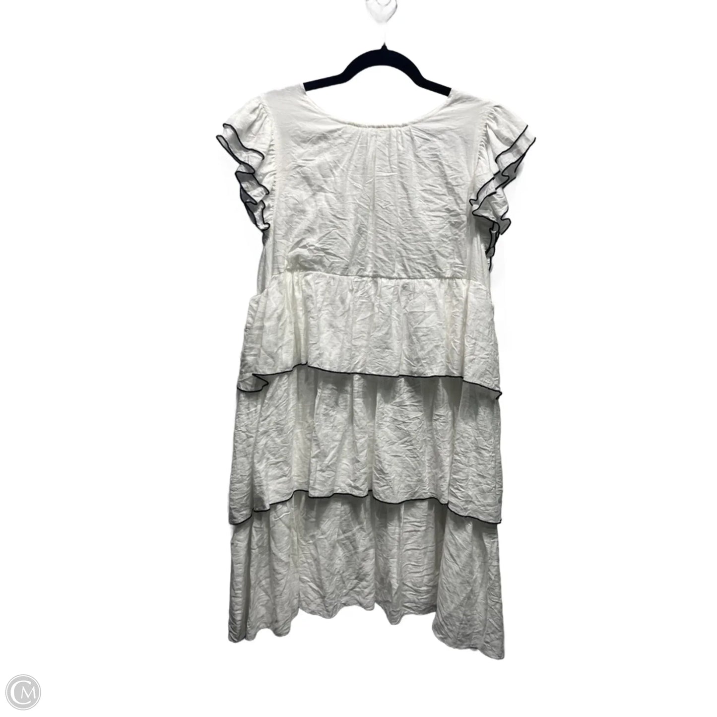Dress Casual Short By English Factory In Black & White, Size: 1x