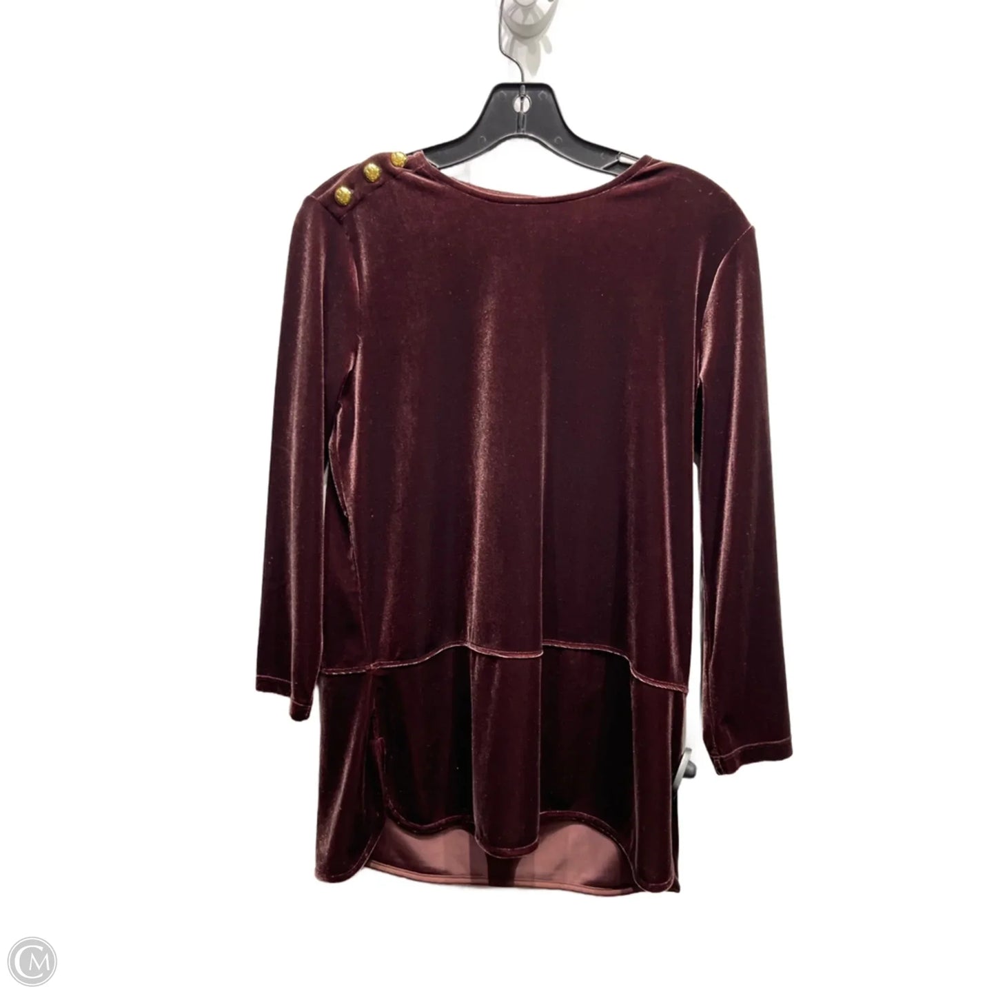 Top Long Sleeve By Ralph Lauren In Maroon, Size: Mp
