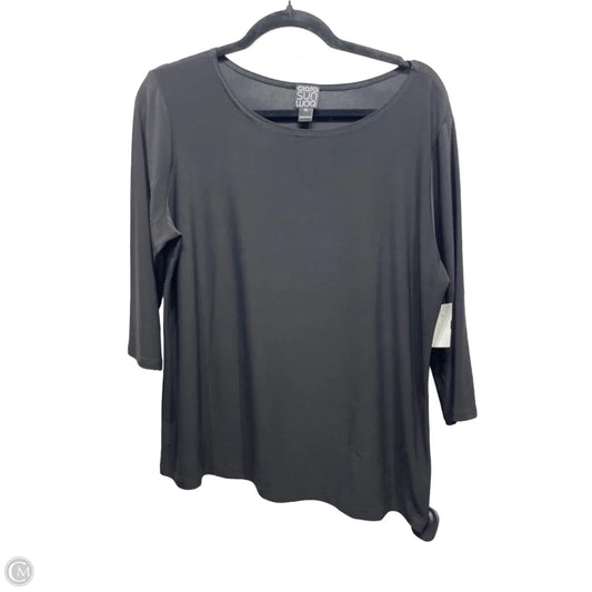 Top Long Sleeve By Clara Sun Woo In Black, Size: Xl