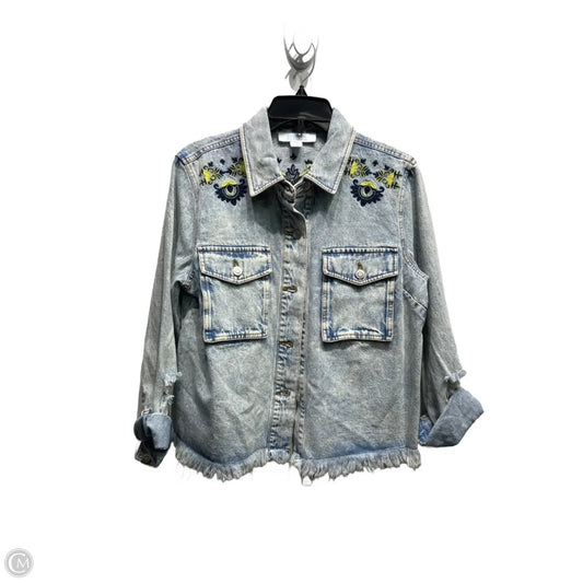 Jacket Denim By bunulu In Blue & Yellow, Size: S
