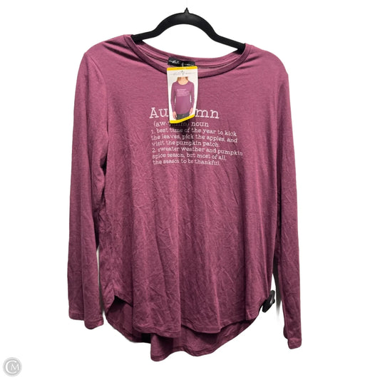Top Long Sleeve Basic By State Of Mine In Purple, Size: M