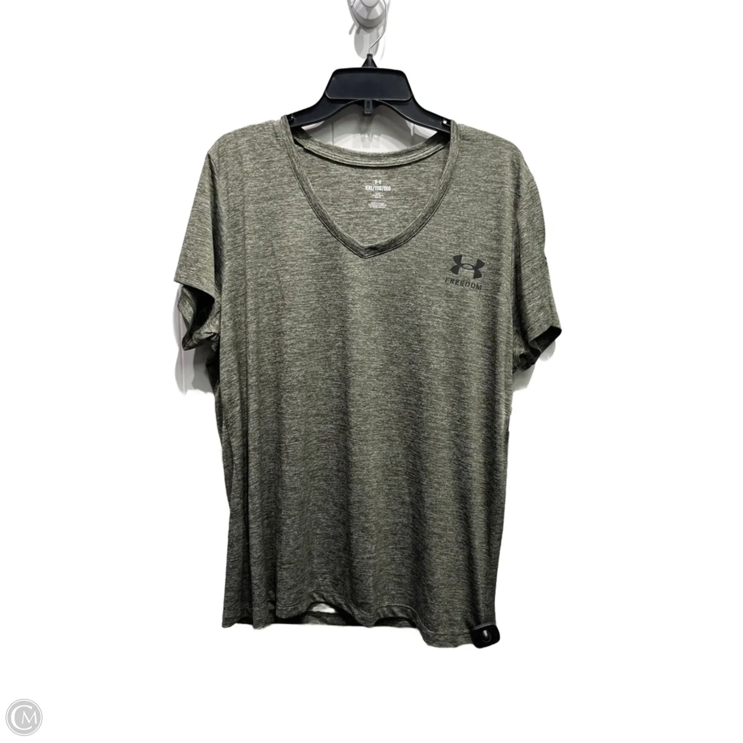 Athletic Top Short Sleeve By Under Armour In Green, Size: Xxl