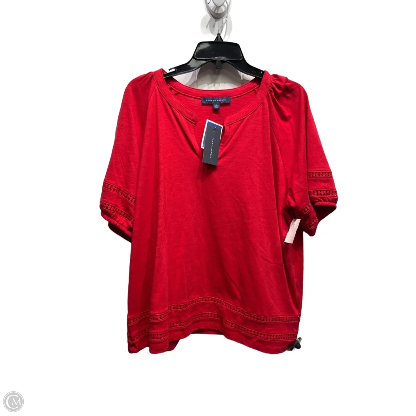 Top Short Sleeve By Tommy Hilfiger In Red, Size: Xl