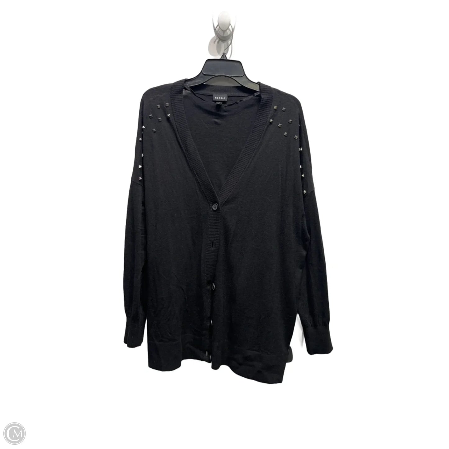 Sweater Cardigan By Torrid In Black, Size: 1x