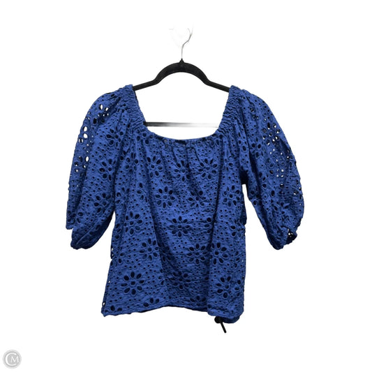 Top Short Sleeve Designer By Lilly Pulitzer In Navy, Size: S