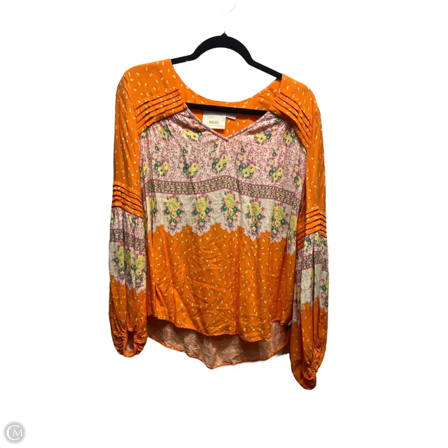 Top Long Sleeve By Maeve In Orange, Size: S