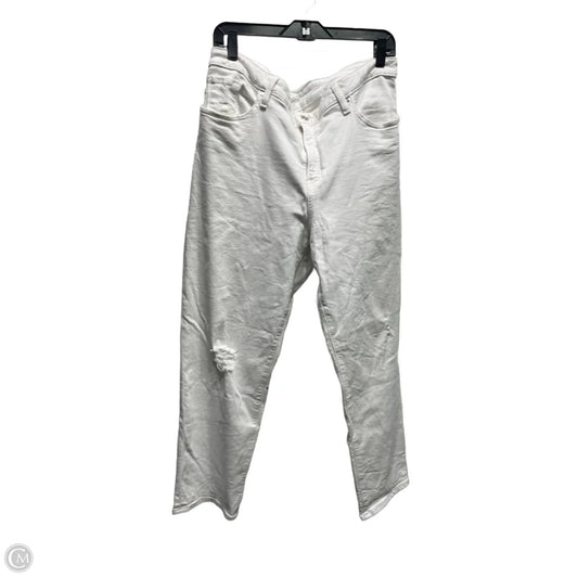 Jeans Straight By Chicos In White Denim, Size: 16